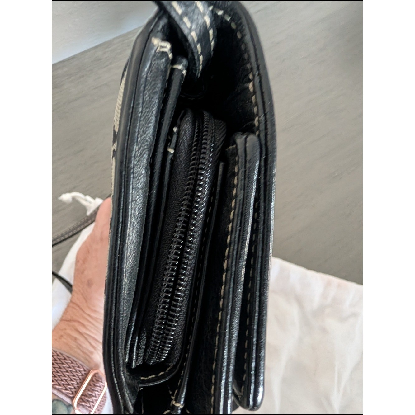 Brighton B & Hearts Crossbody Organizer Wallet Purse