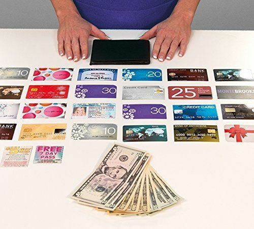 Wonder Wallet Amazing Slim RFID Wallet As Seen on TV Black Leather Wonder Wallet