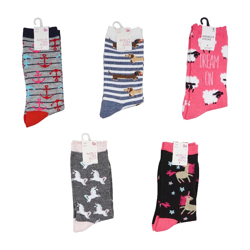 5 PAIRS WOMENS NOVELTY SOCKS NEW PACK 3 MSRP $30