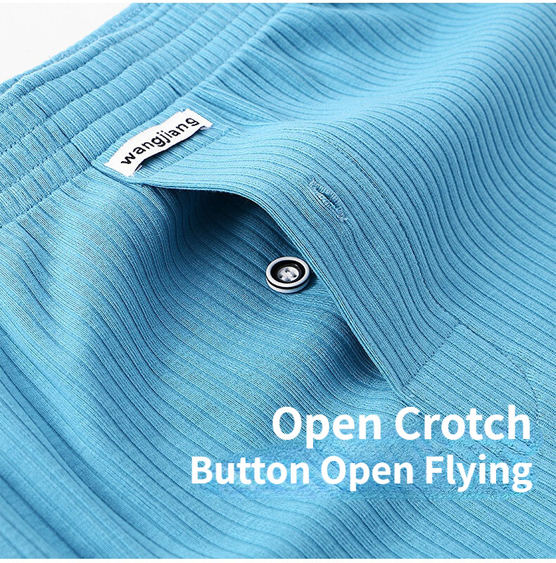 Mens Cotton Underwear Loose Boxers Shorts Cotton Soft Arrow Pants Open Flying