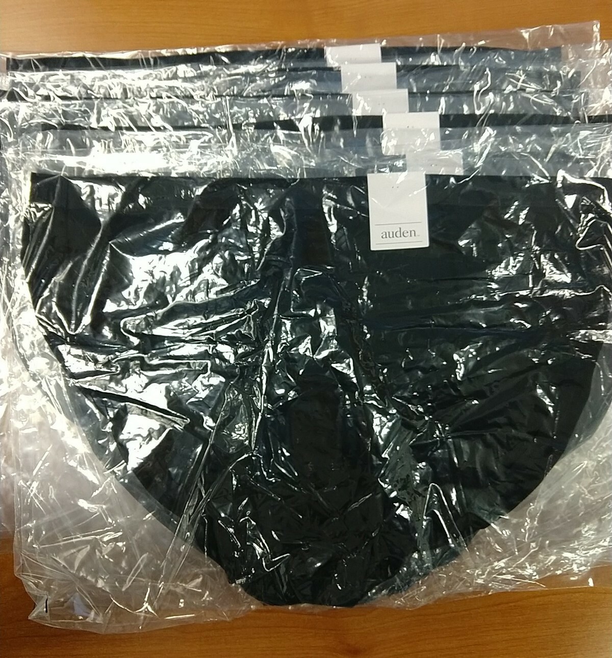6 Pk: Women’s High Cut Briefs Underwear Auden – All Black/Large – NWT 6093-9A