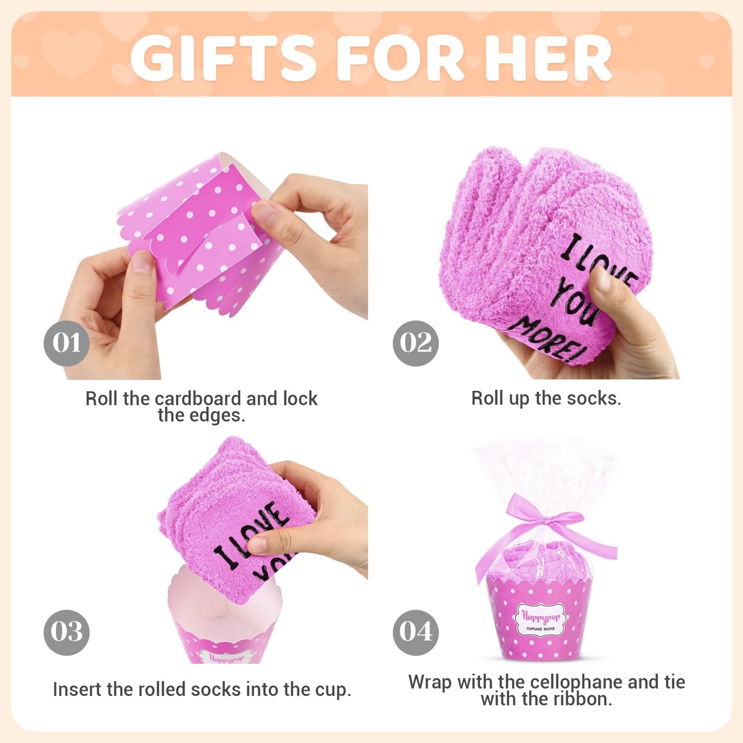 HAPPYPOP Gifts for Girlfriends from Boyfriend – Funny Medium, Love You Pink