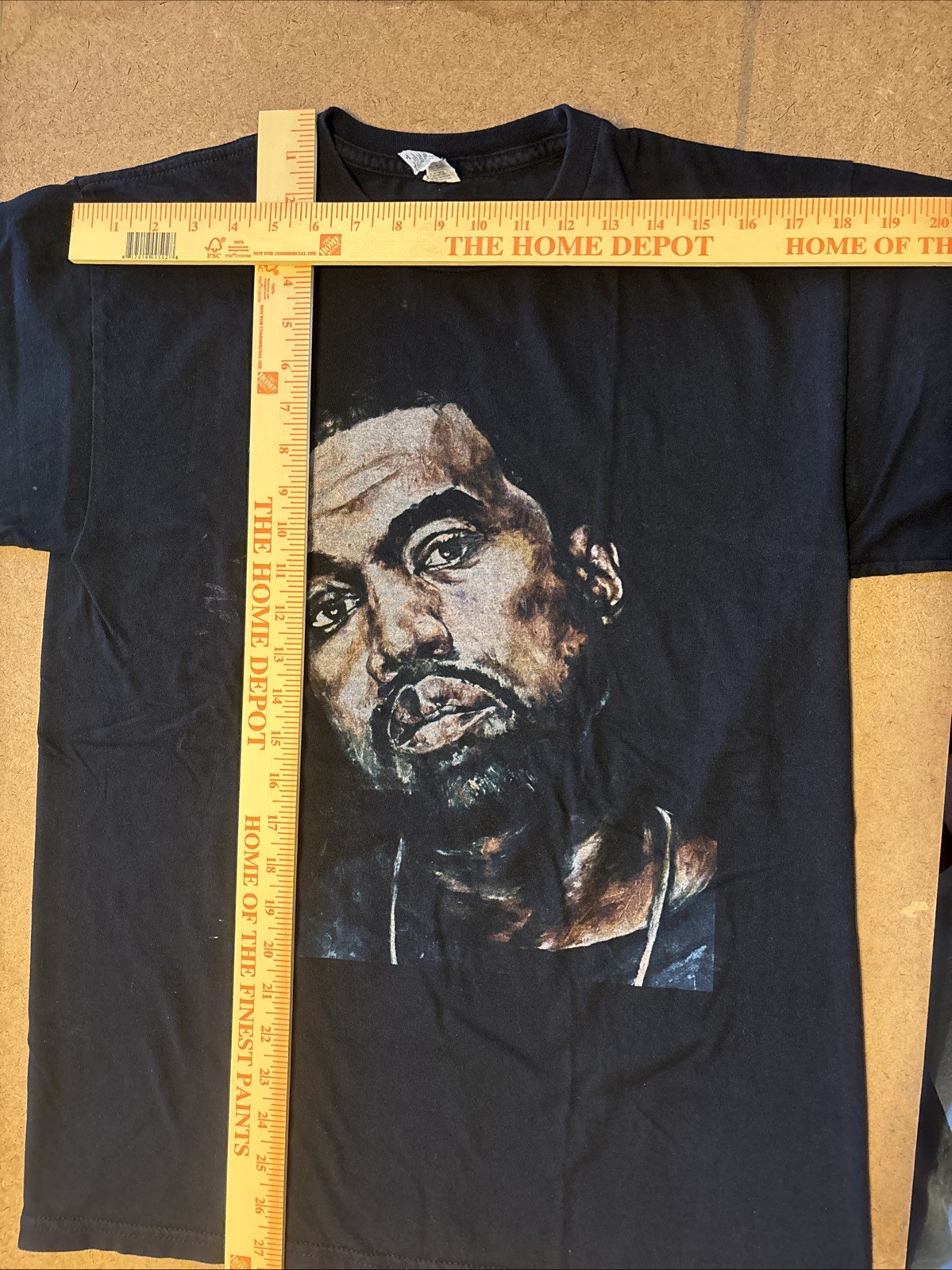 RARE KANYE WEST YE DONDA PORTRAIT PAINTING GRAPHIC TEE T SHIRT BLACK MEDIUM