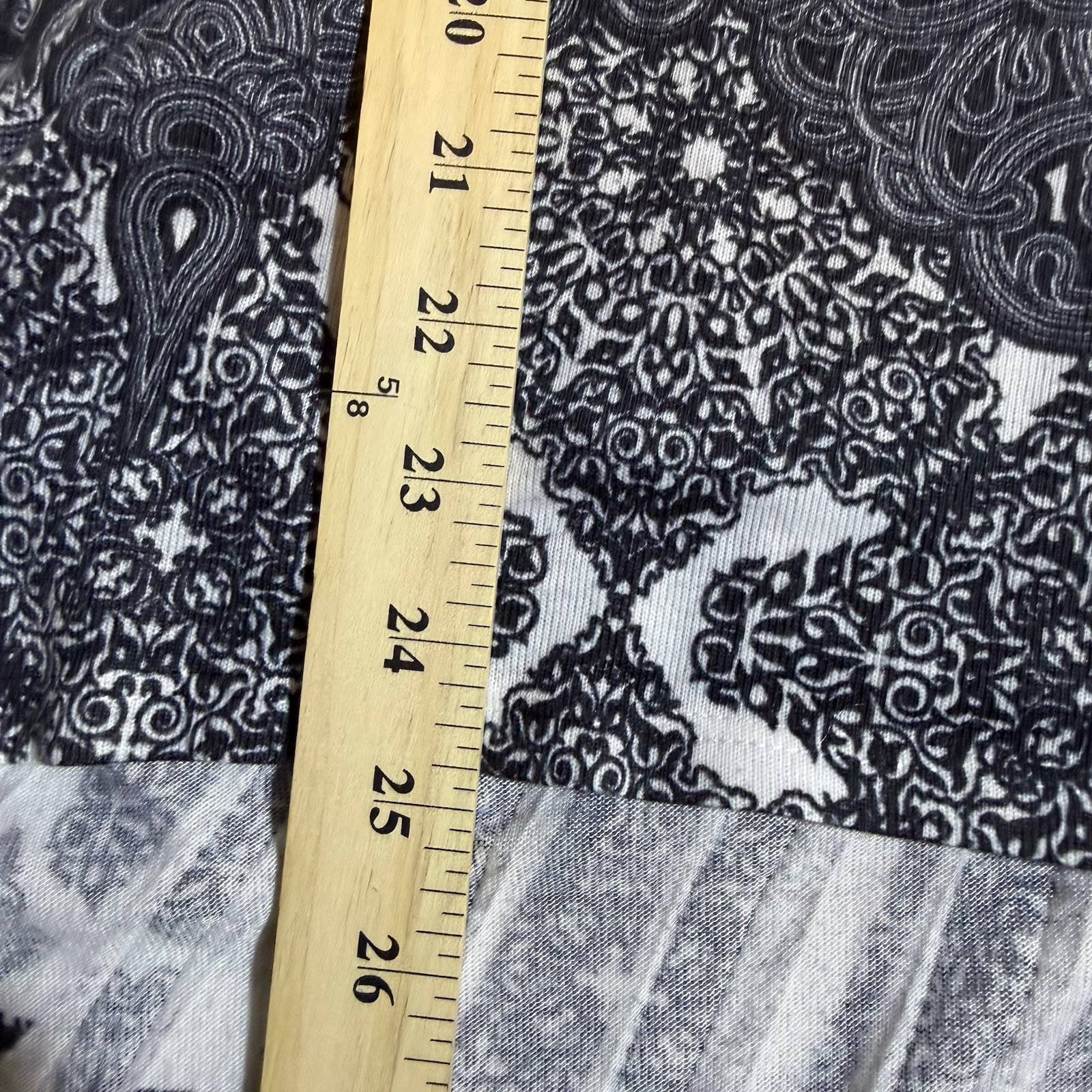 One World Paisley Rhinestone High Low Tunic Boho Hippie Top Size PL Whimsigoth