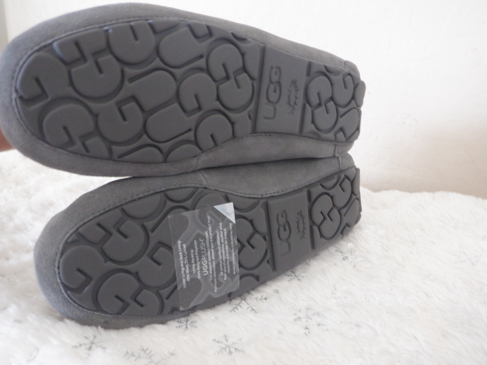 UGG Bella II Slippers Suede Moccasins Slip On Charcoal Gray Size 5 NEW IN BOX