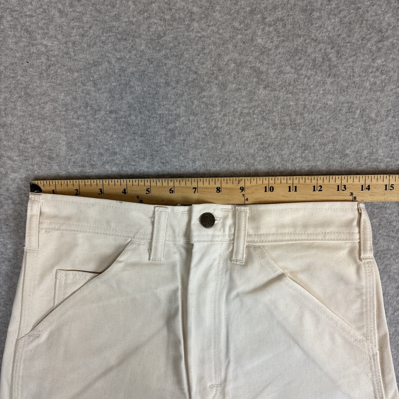 VTG NEW Stan Ray 50th Anniversary Carpenter Ivory Pants Painter USA Mens 28×32