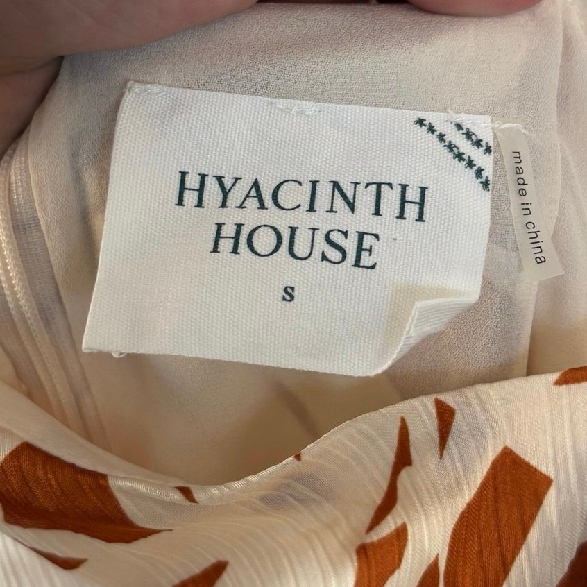 Tuckernuck Hyacinth House NWT Bronze White Floral Halter Maxi Dress Size Small