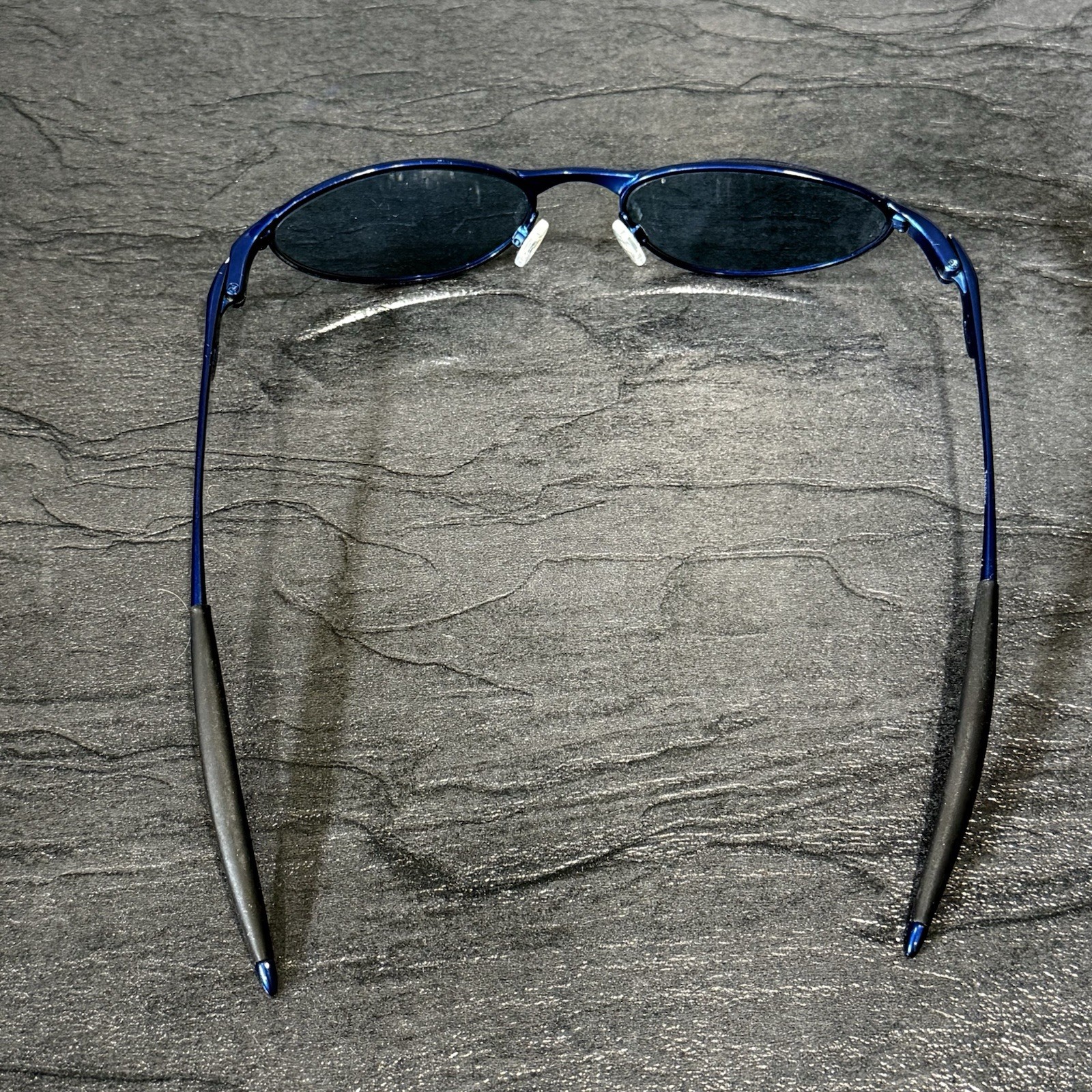 OAKLEY Teaspoon Rare Blue Sunglasses Authentic Fair Condition See Pictures