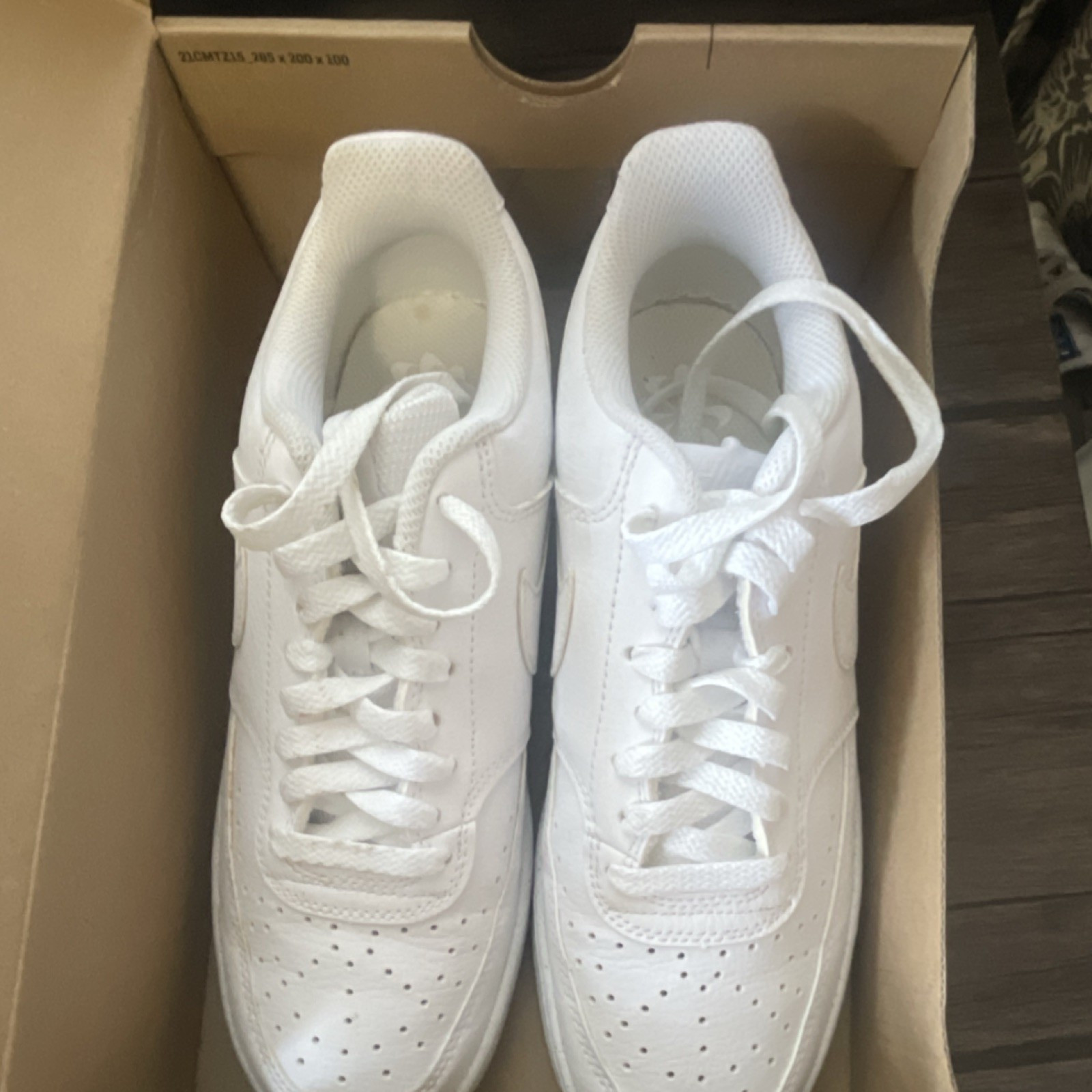 Nike Court Vision Lo NN Triple White Low Top Leather Sneaker DH2987-100 Men