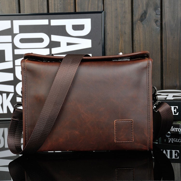 Men’s Briefcase Casual Business Shoulder Bag Leather Messenger Satchel Bag