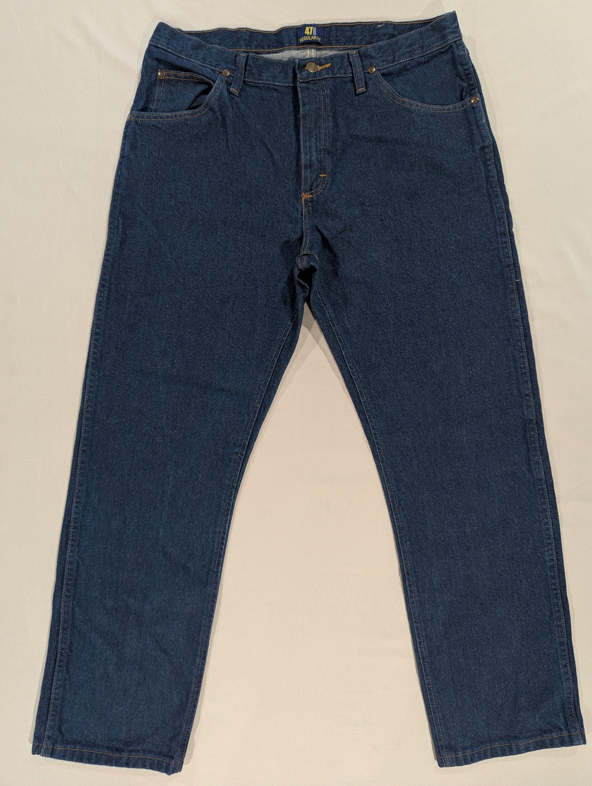Wrangler Jeans Mens 36×30 Blue Dark Wash Regular Straight Cowboy Cut Denim 47MWZ