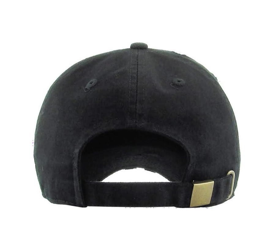 KBETHOS Rose Distressed 6 Panel Hat Black KBSV-124V-BLK FREE SHIPPING