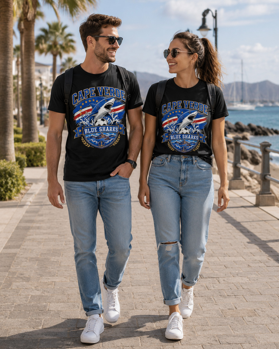 Cape Verde Flag Verdean Day Football Mens Light Cotton T-Shirt