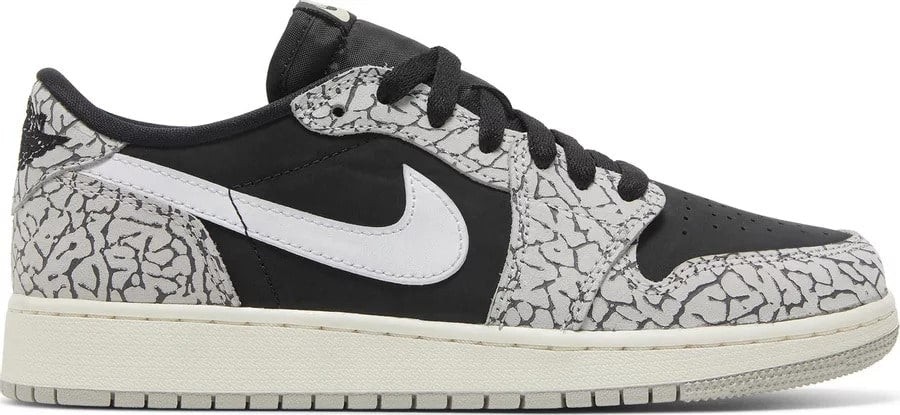 Size 6.5Y – Jordan 1 Retro Low OG Black Cement (GS) CZ0858-001