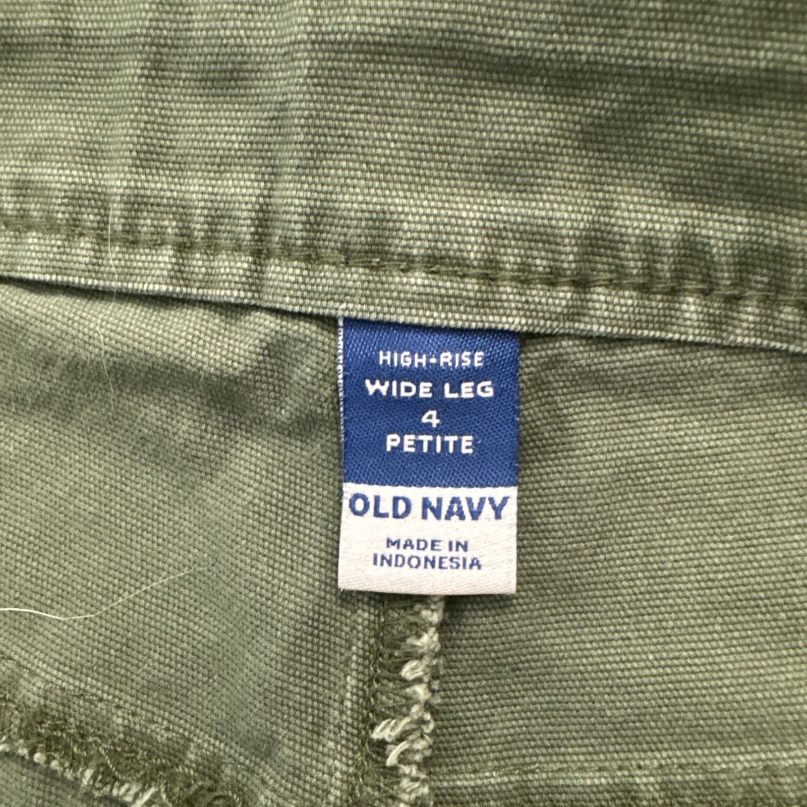 Old Navy Extra High-Rise Baggy Wide Leg Jeans Womens 4 Petite (28×25) Green