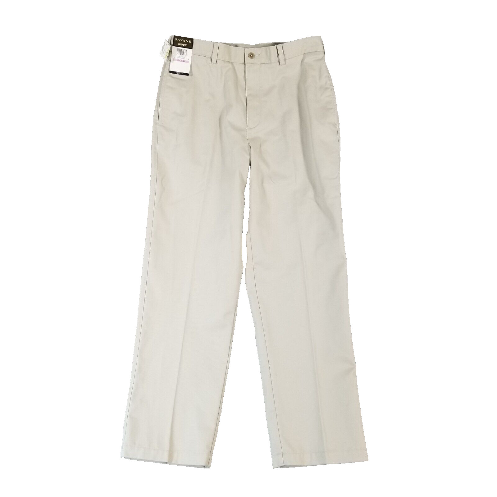 Savane khaki chino pants men’s 32×30 beige cotton preppy retro NEW