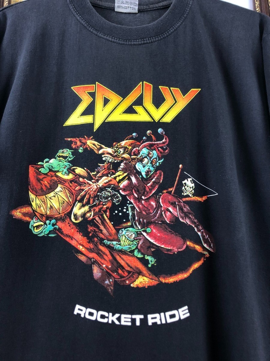 NEW Edguy Band Rocket Ride Heavy Cotton Black T Shirt S-5XL For Fans AG53
