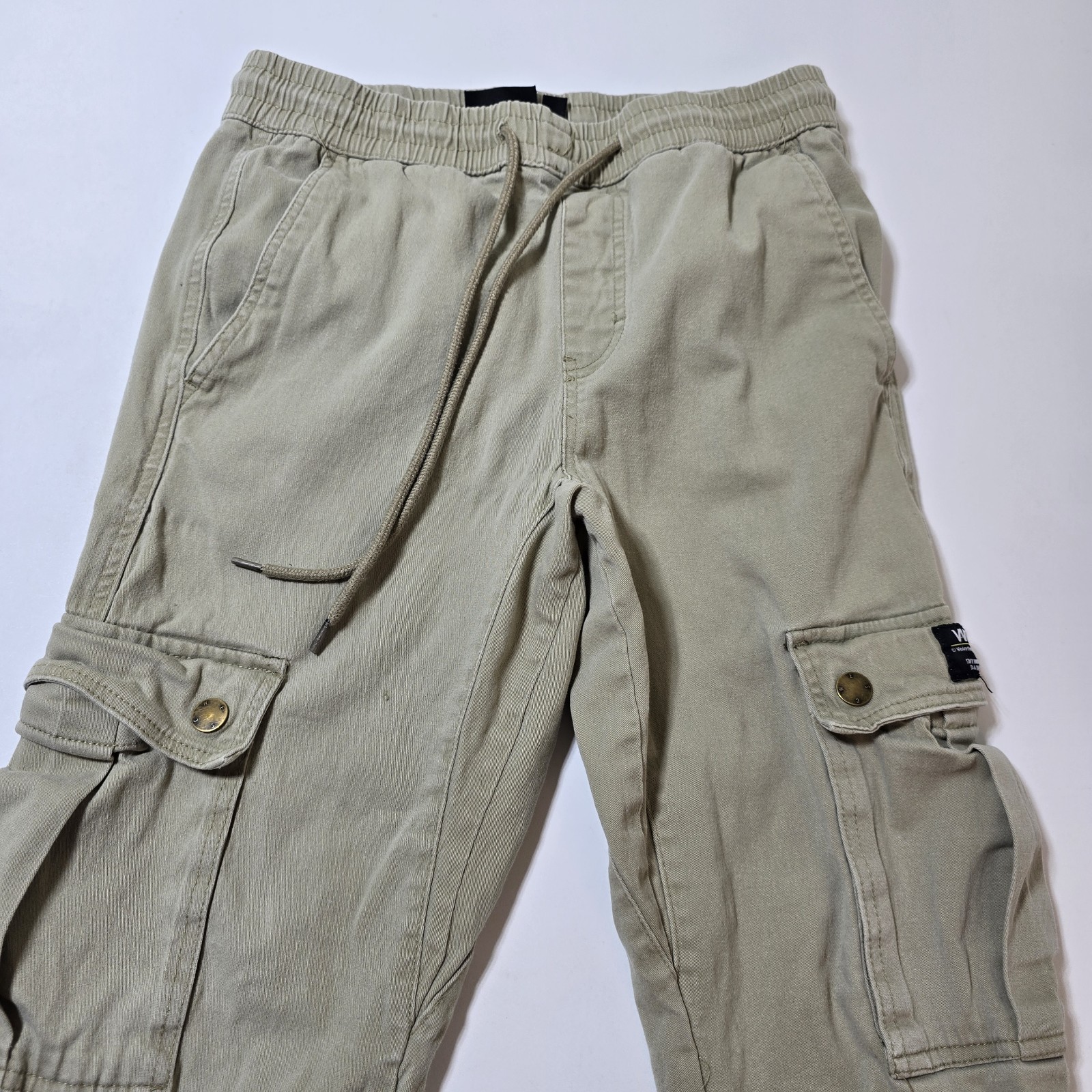 WESC Slim Utility Joggers Unisex Mens S Womens M Green Cargo Cotton Twill Retro