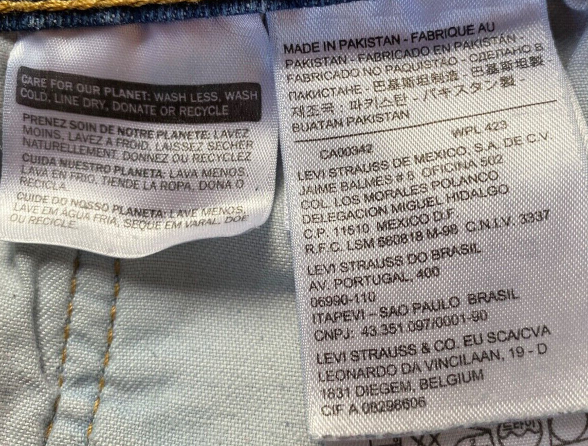 LEVI’S 513 Jeans Men’s 36 Waist 32 Length Measured 12 Front Rise 15.5 Back Rise
