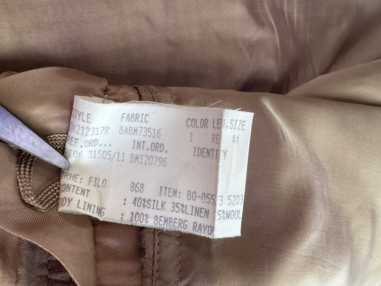 Brooks Brothers Men’s Brown Plaid Tweed Silk Linen Wool Sport Coat 44 Made Italy