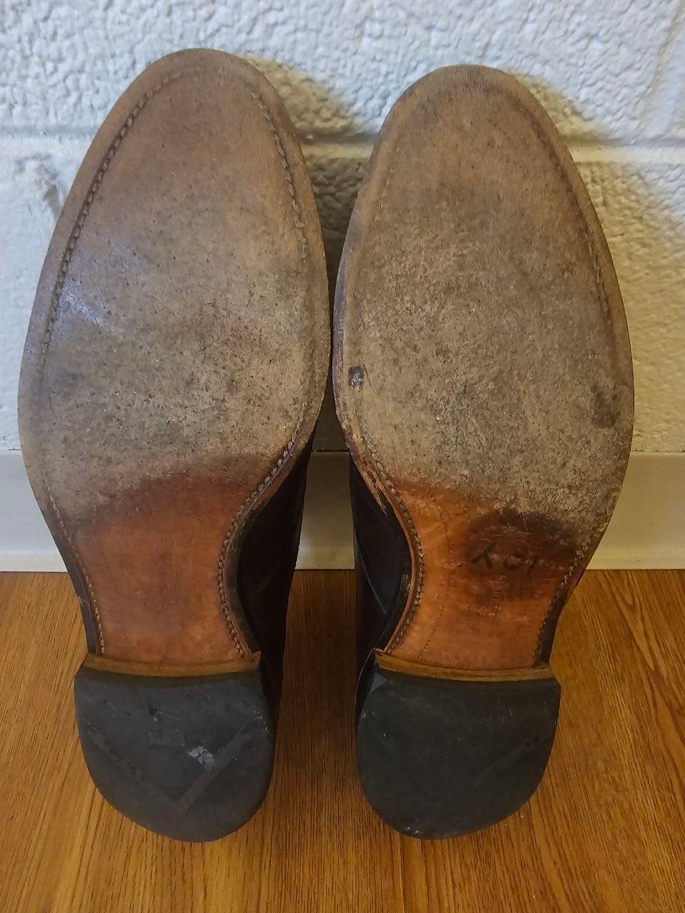 Allen Edmonds McClain Dress Shoes Mens Size 11.5D Brown Oxblood Leather Wingtip