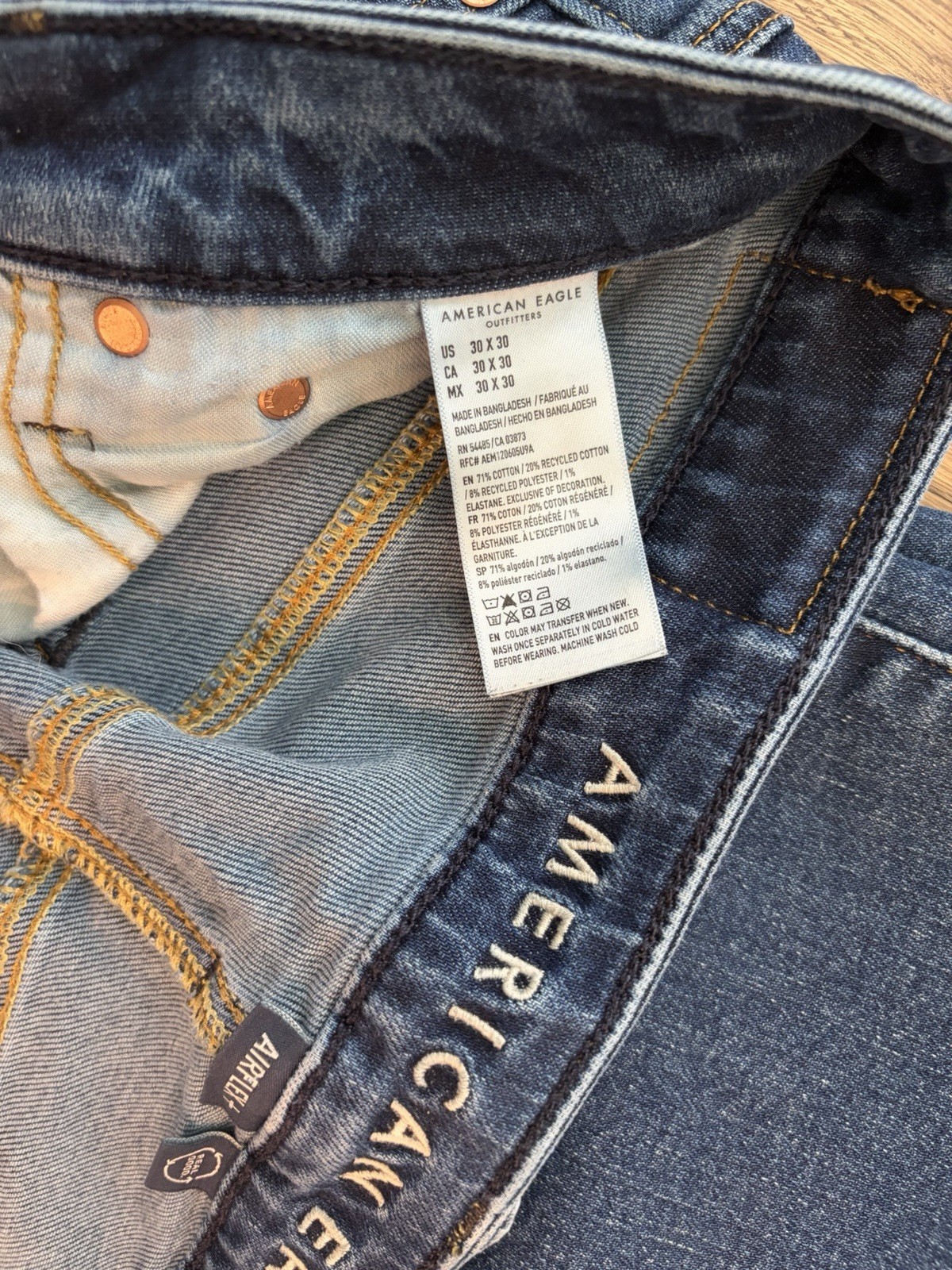 American Eagle Outfitters AirFlex+ Men’s Slim Straight Blue Jeans 30×30