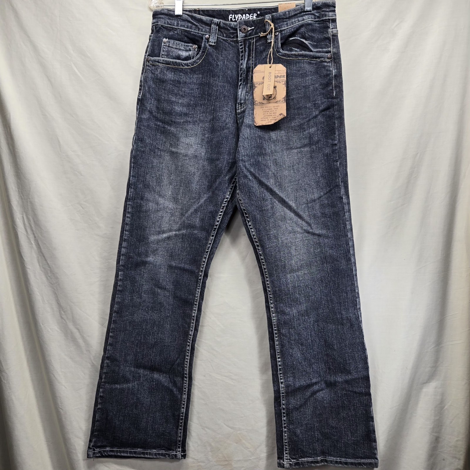 NWT! Flypaper Jeans Men’s Size 33×32 Boot Cut Dark Blue Western Cowboy Pants