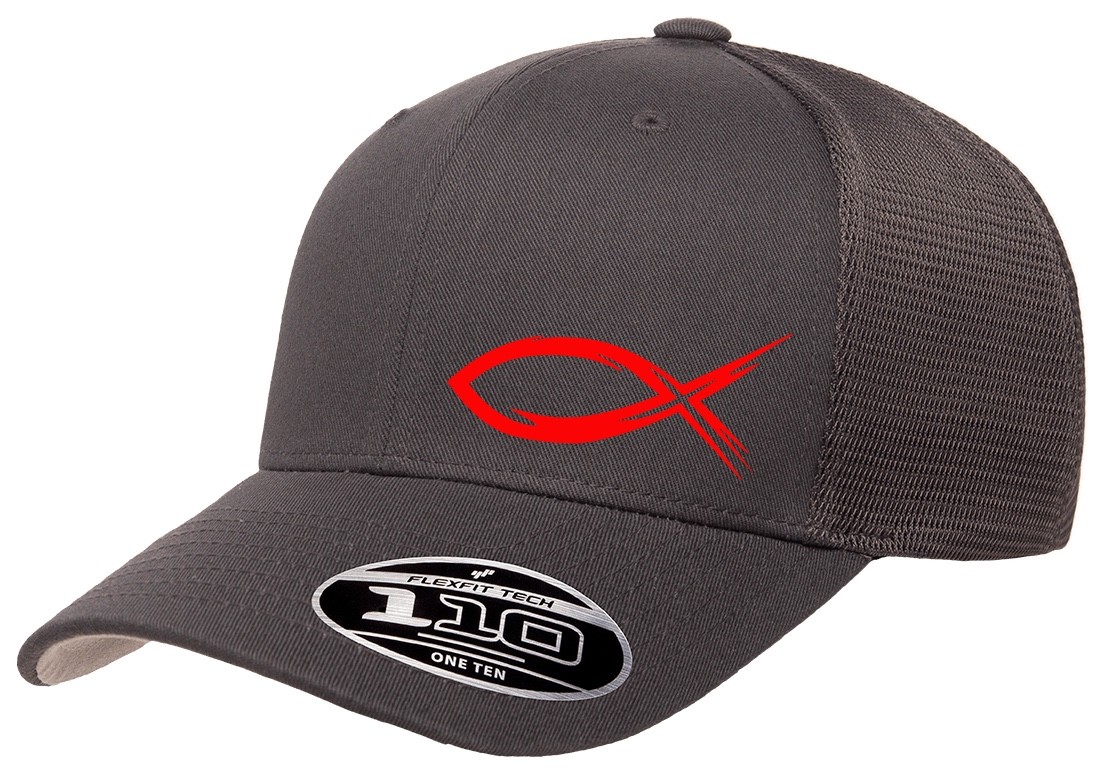 GOD JESUS RELIGION FISH TRUCKER SNAPBACK FLEXFIT 110M HAT *FREE SHIPPING*