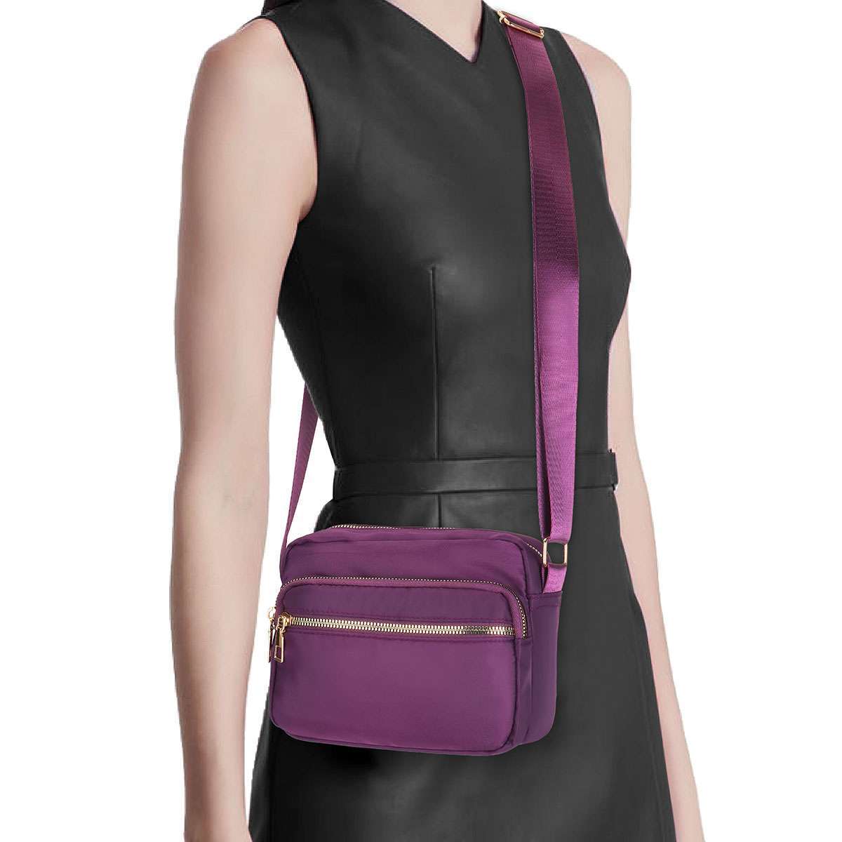 Messenger Handbag Waterproof Women Ladies Multi Pocket Cross Body Shoulder Bag
