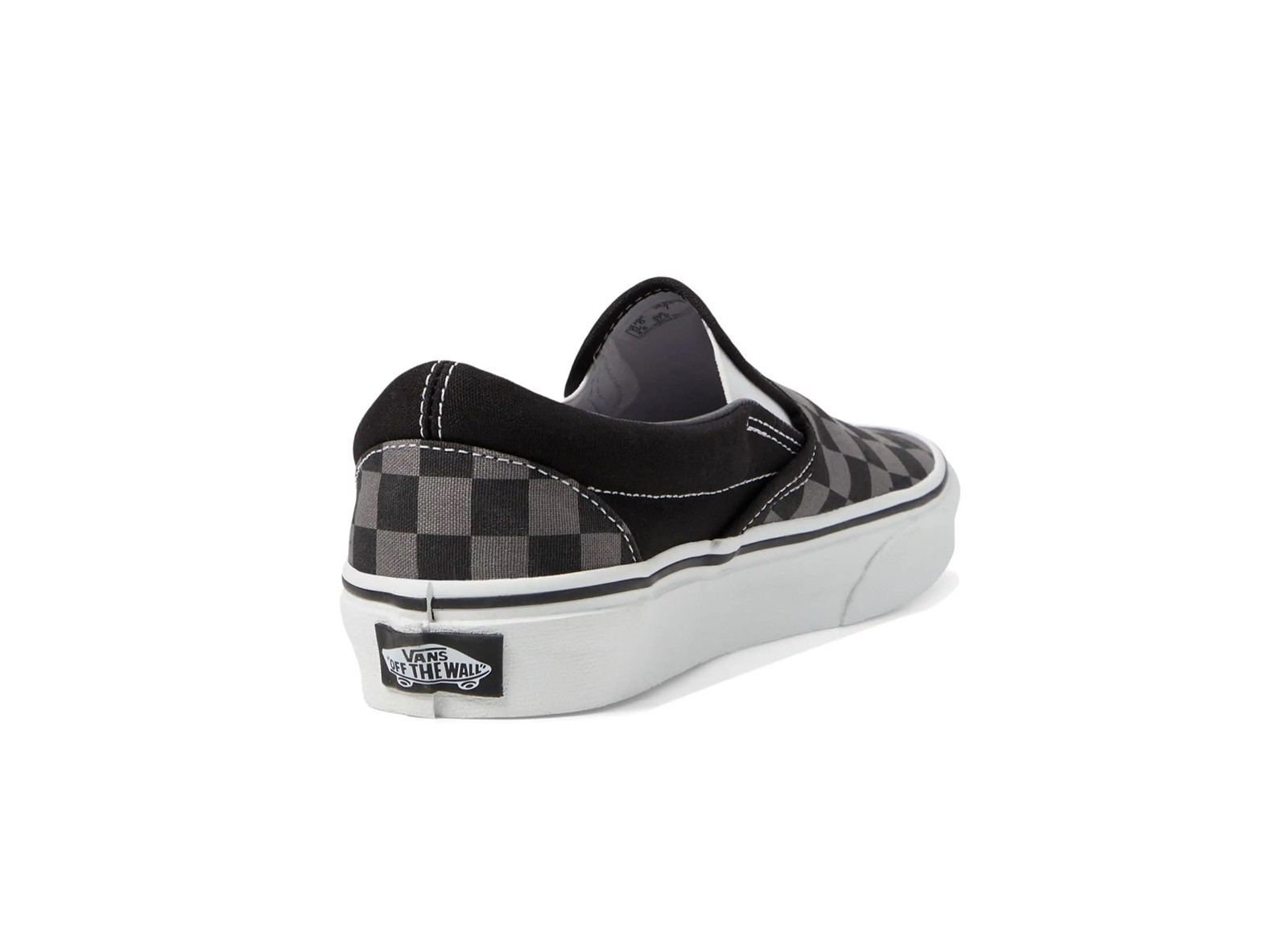 Vans Classic Slip-On Black Pewter Checkerboard Sneakers Shoes New