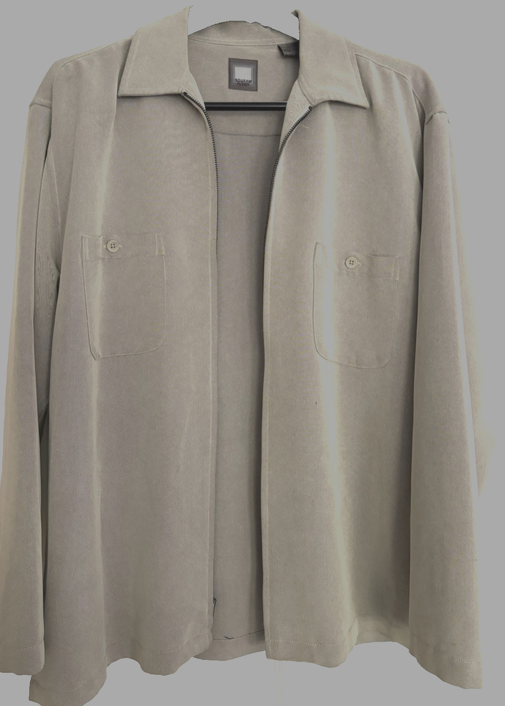 Sqwear Fusion Light Beige Jacket Men’s L/G Solid Machine Wash Cold