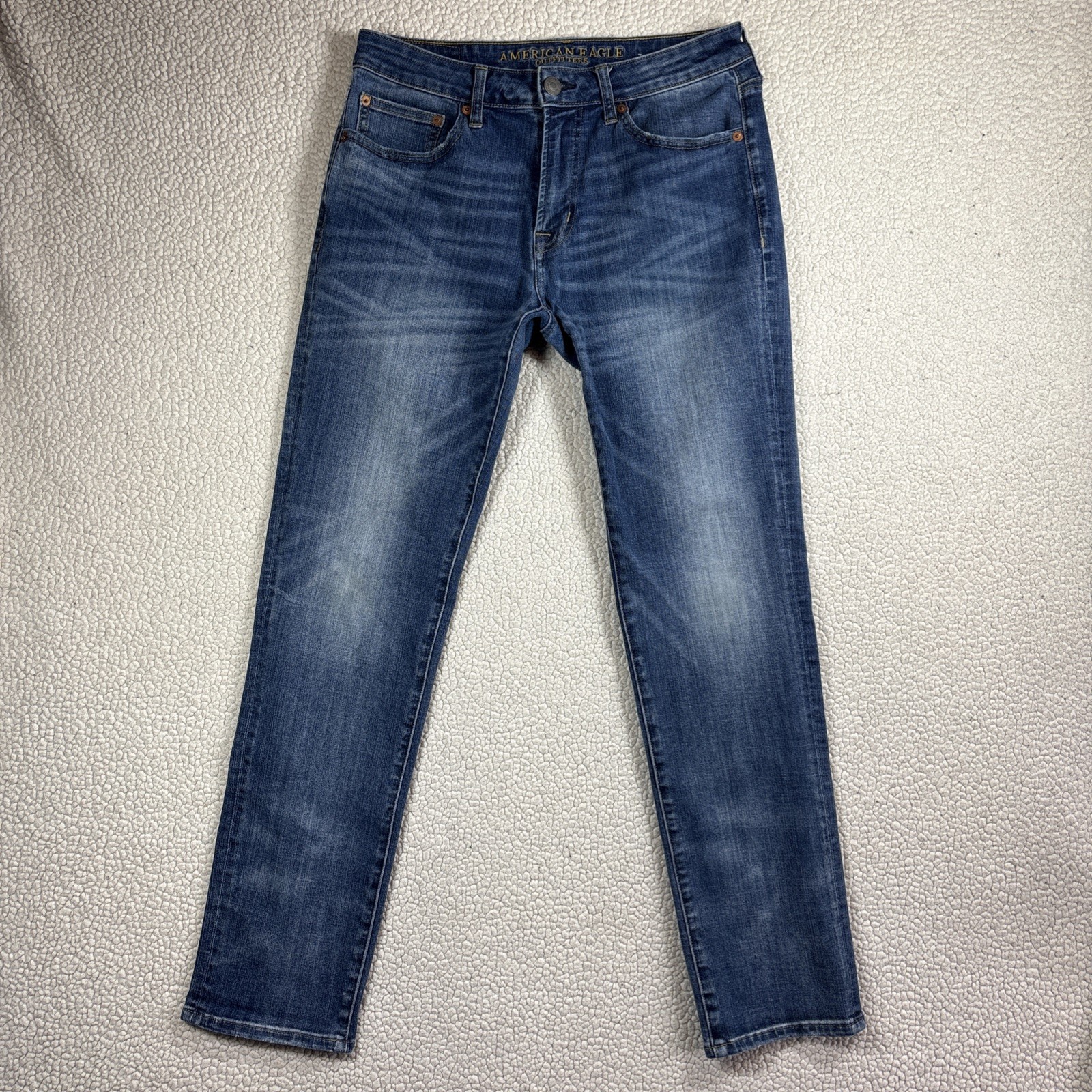 American Eagle Extreme Flex 4 Slim Straight Men Stretch 31 x 32 Dark Wash Jeans