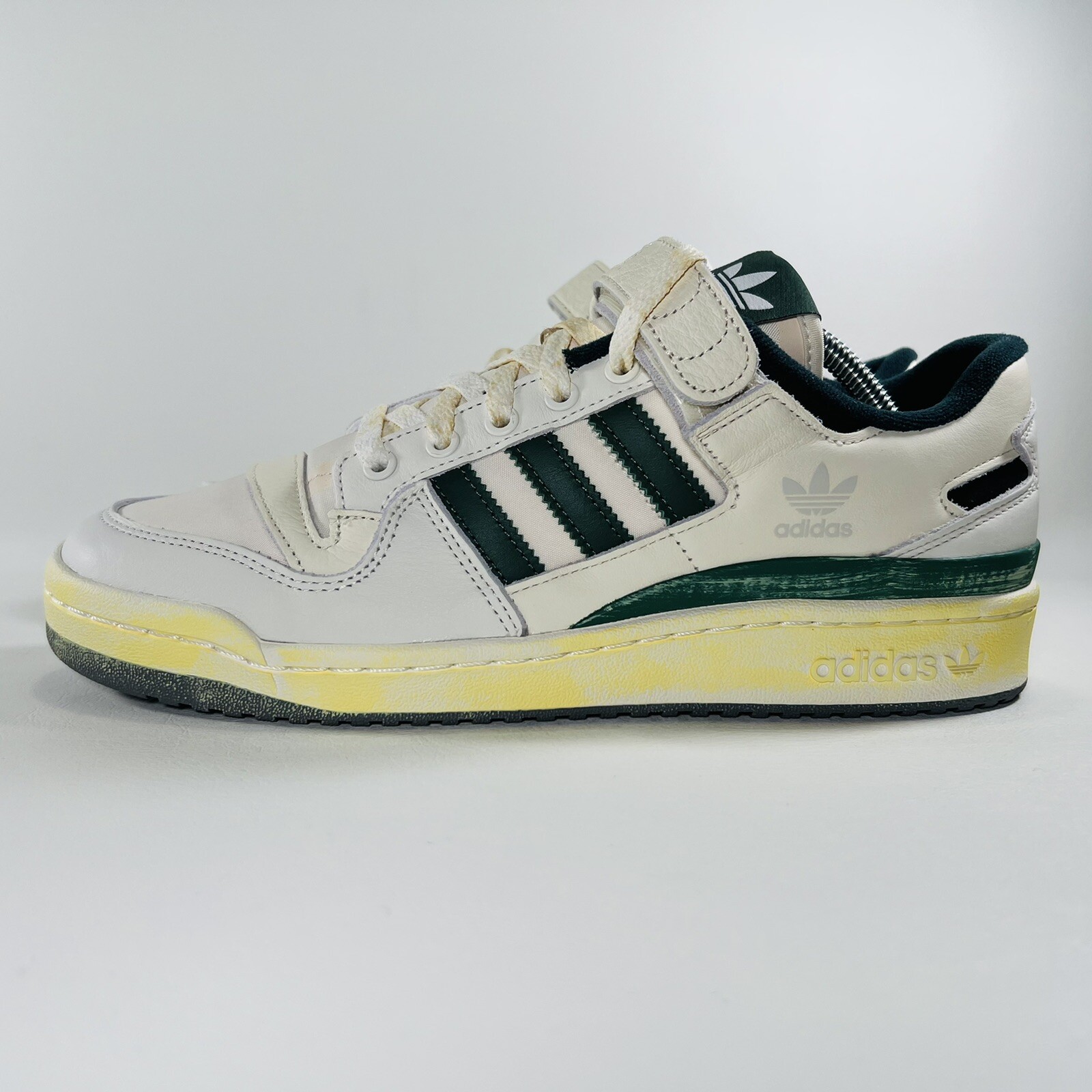 Adidas Forum 84 Low AEC Men Shoes Athletic Sneakers Off White Green Trainers New