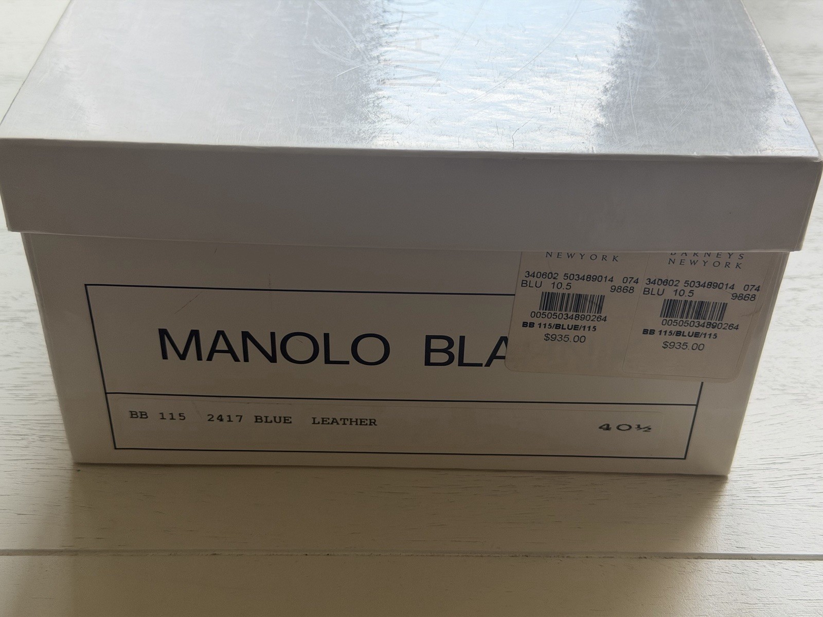 Manila Blank Blue Lizard 115mm Pumps Women’s Size 40.5