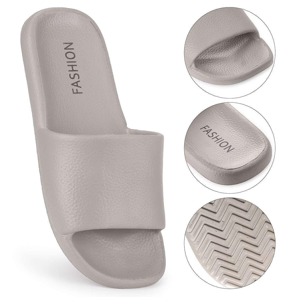 Womens Men Non-Slip Slides Shower Slippers House Sandals Bathroom Shoes Durable
