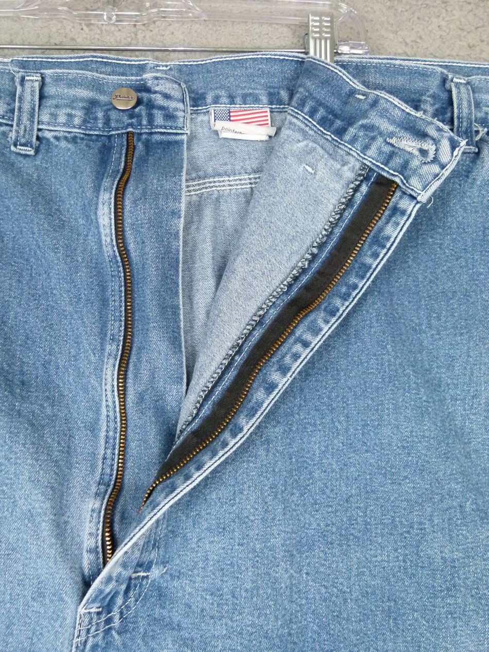 Pointer Brand Mens 60×32 (57×25 Actual) Blue Straight Work Jeans – AS-IS
