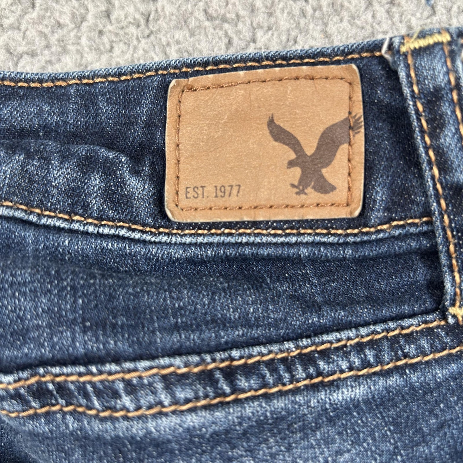American Eagle Jegging Jeans Womens 6 Blue Mid Rise Super Stretch Denim Pants