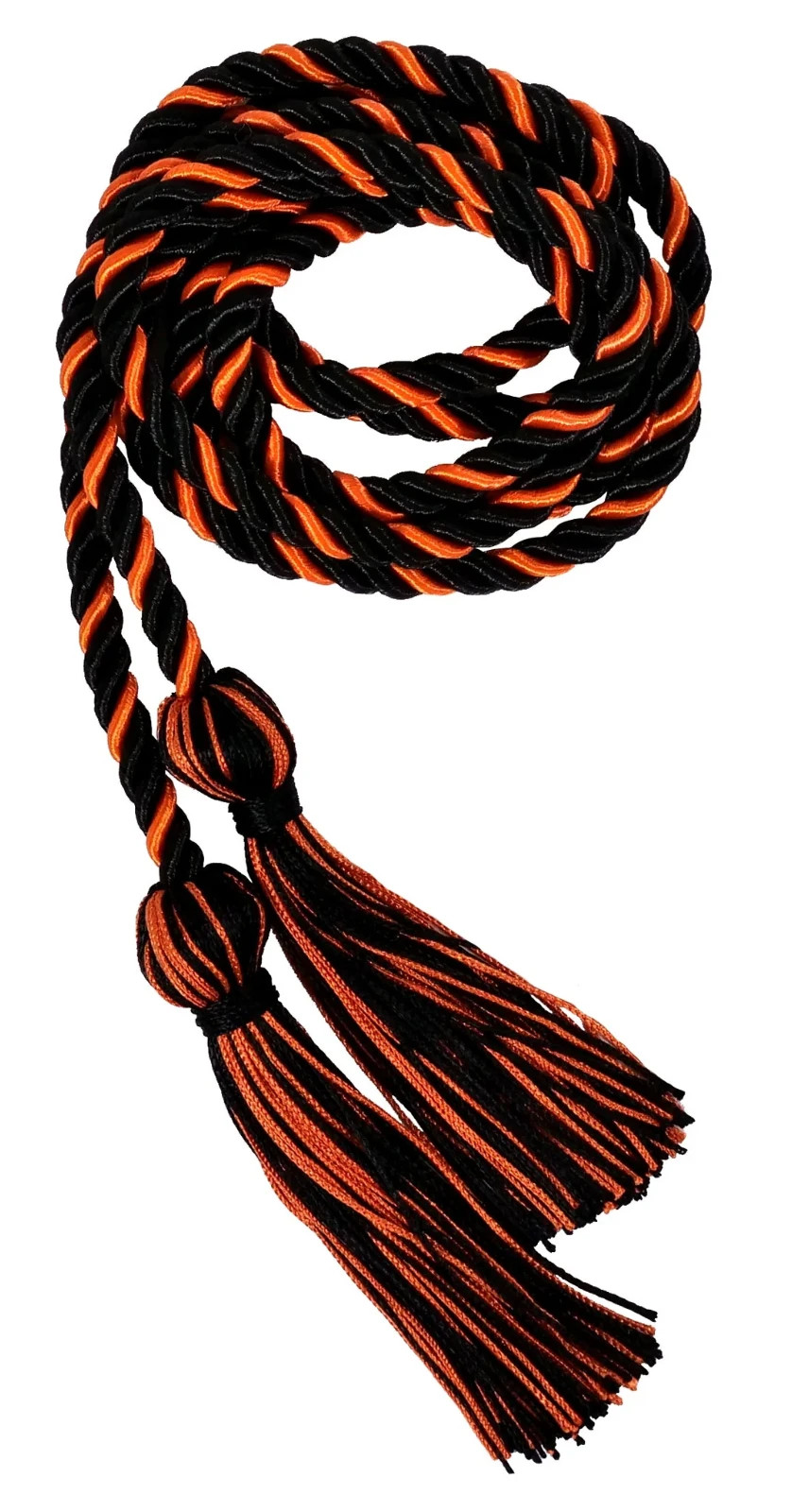 Black and Orange Intertwined Honor Cord Graduation Honor Cord – College