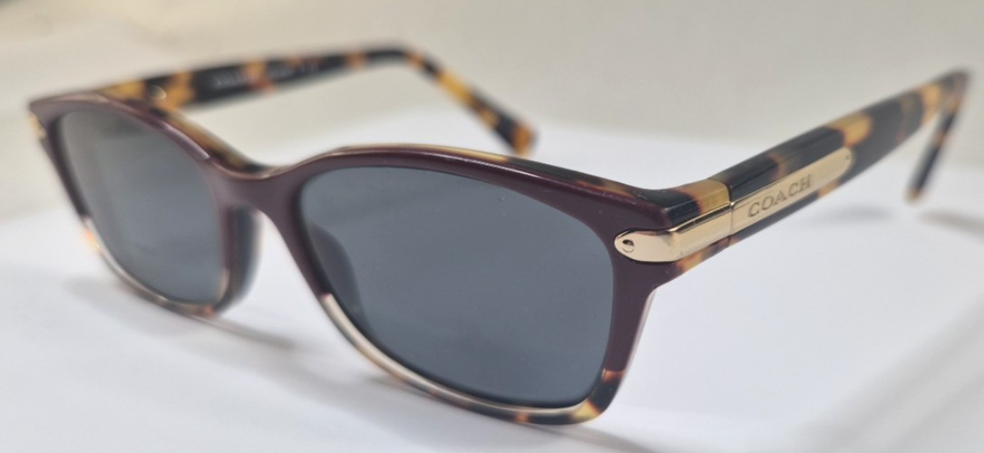 Coach Sunglasses Glasses 5437 Burgandy Tortoise, 49[]17 135, Gray Lens, HC 6065