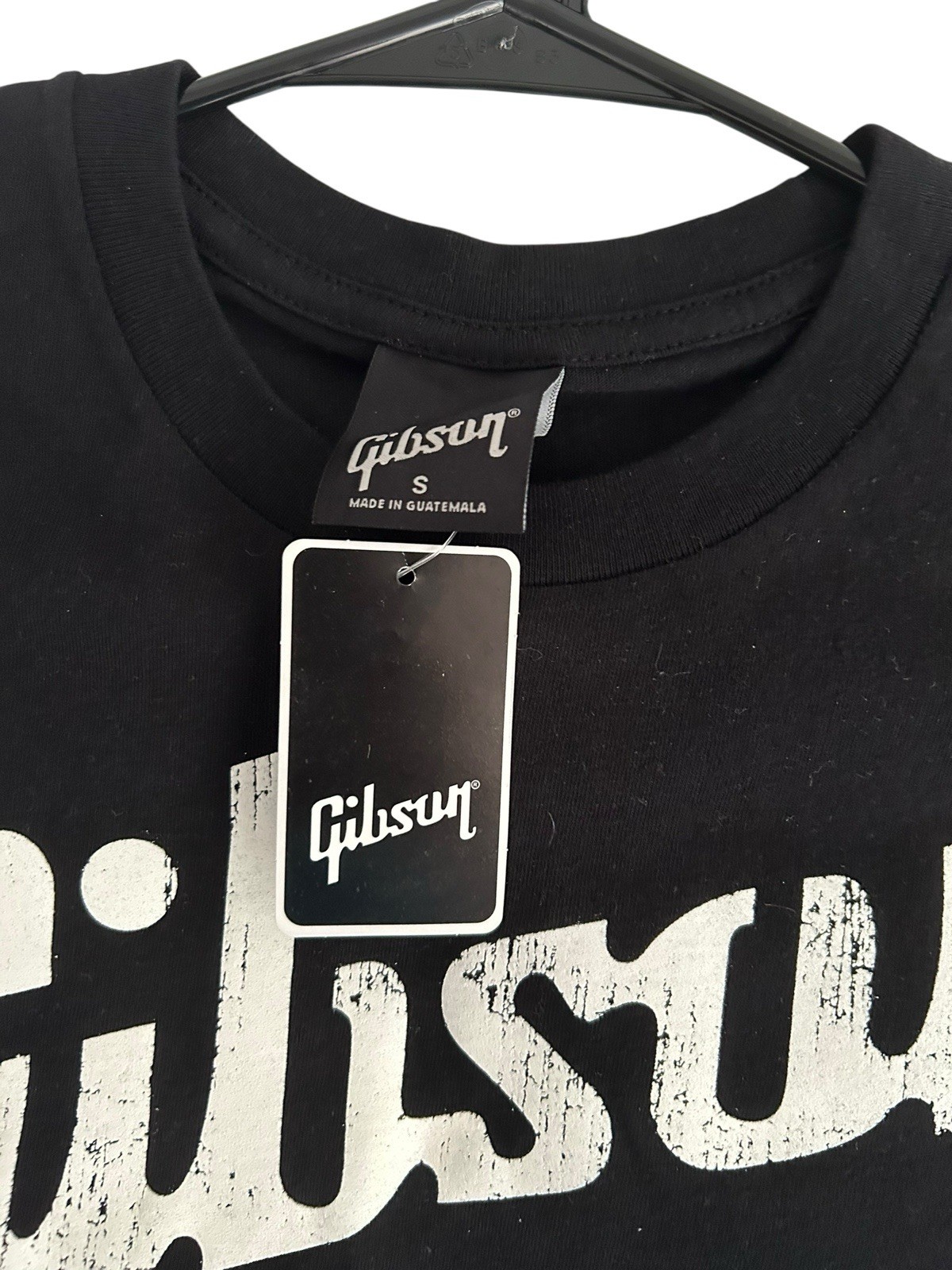 Gibson Guitar Heavy Cotton Black Unisex T-shirt Size Small NWT Les Paul Tee