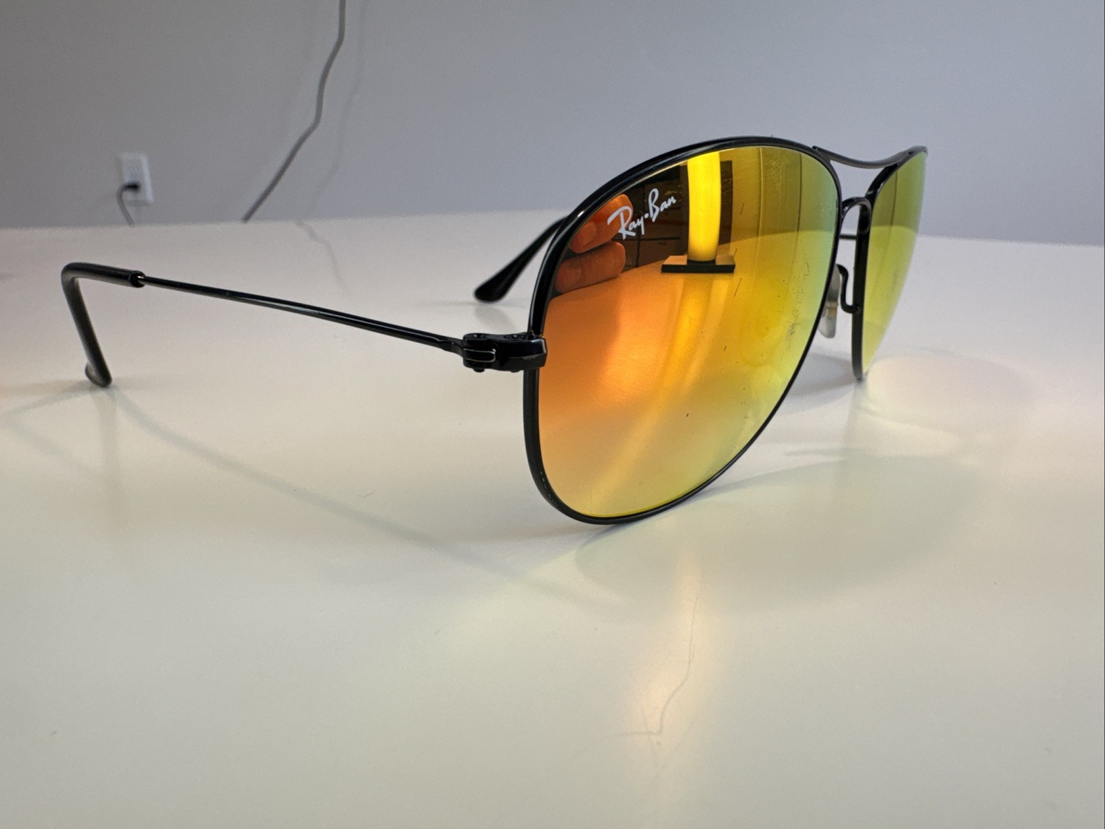 Ray Ban RB 3362 002/4W Sunglasses 59mm Black Frame/ Ruby Lens #868