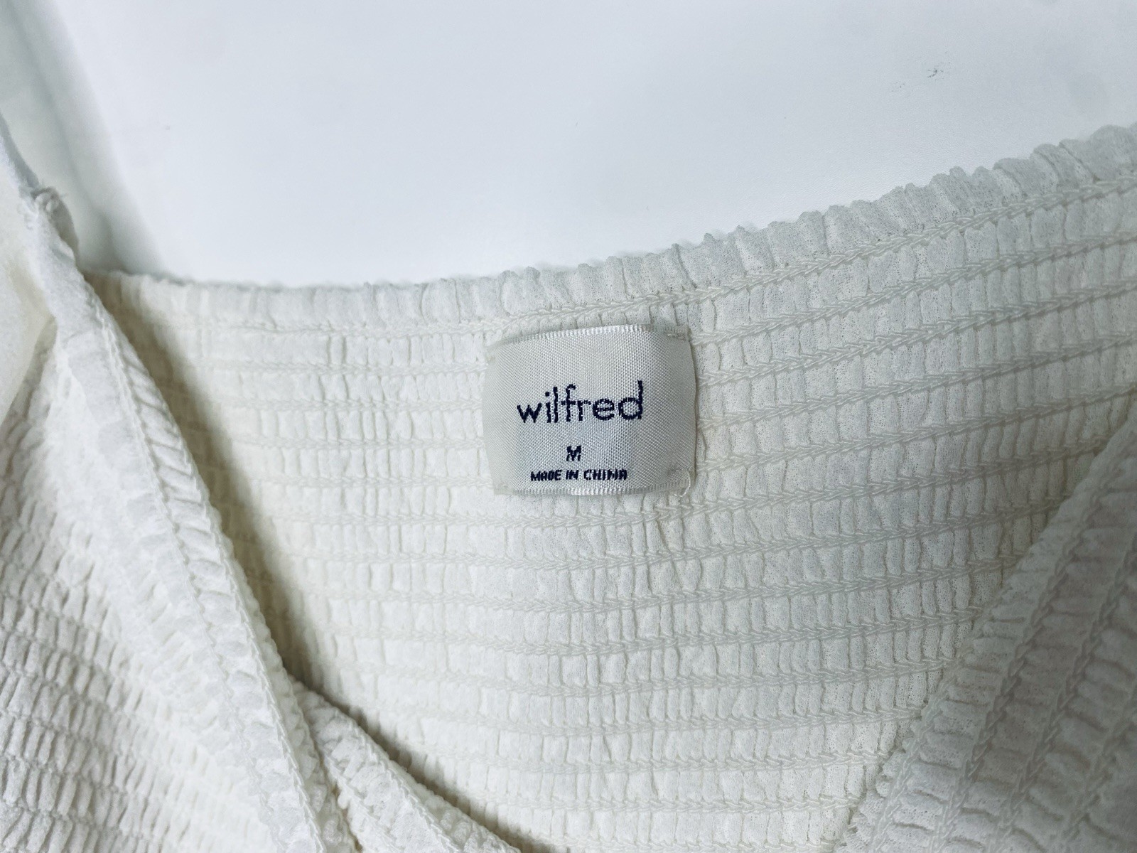 Wilfred Aritzia Tempest Mini Dress White Light Birch Size M MSRP 158$