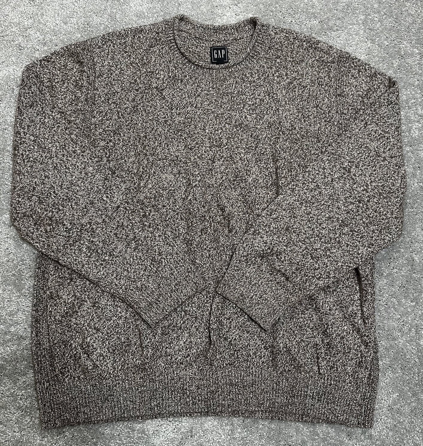 Vintage Gap Men’s Sweater 3XL Roll Neck Wool Blend Abstract Y2K