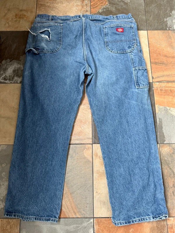 Men’s Dickies Jeans Carpenter Blue Medium Wash Waist 48 Length 32