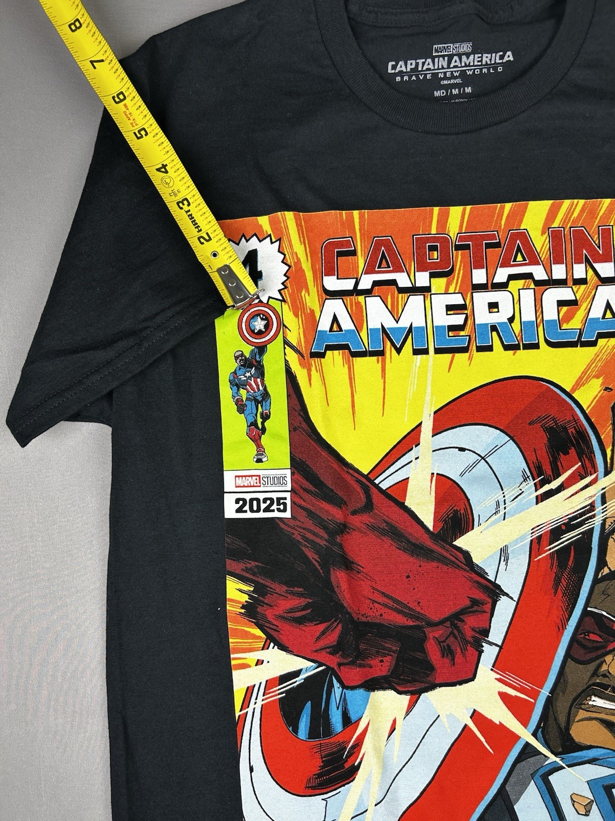 Captain America Men’s M Brave New World Comic Graphic Tee Shirt NEW (Read)