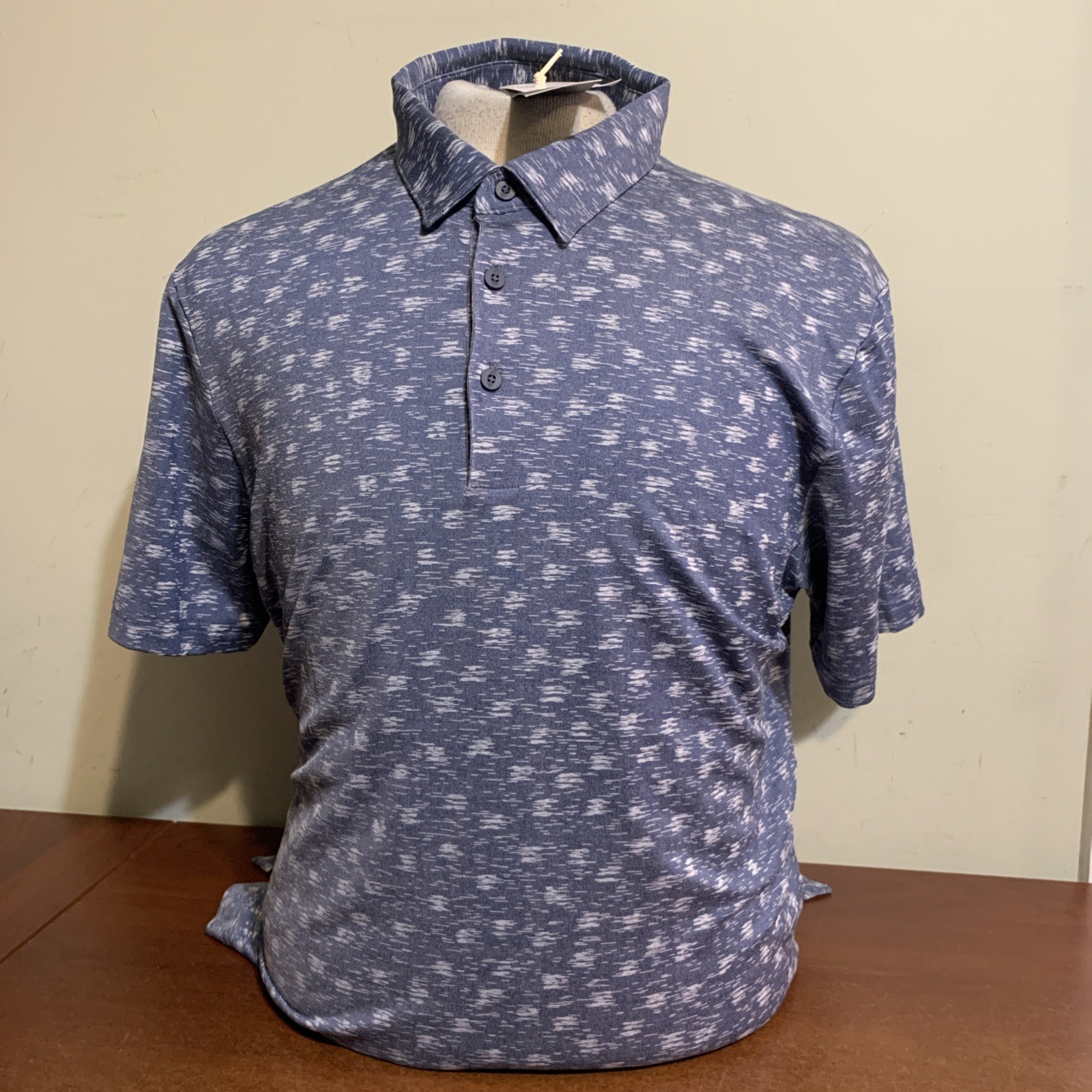 Adidas Mens Ultimate Medium Blue grey Novelty Golf Polo Shirt New Nwt JN9077