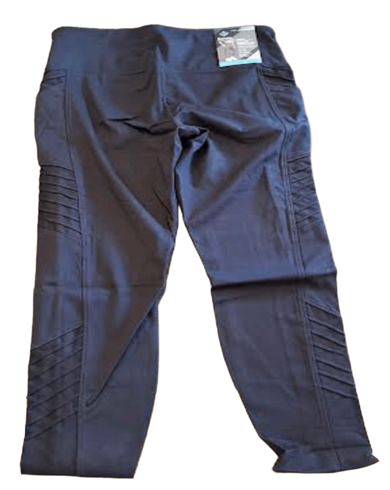 NWT MEMBER’S MARK Women’s High-Rise Everyday Black Moto Ankle Legging, Size L