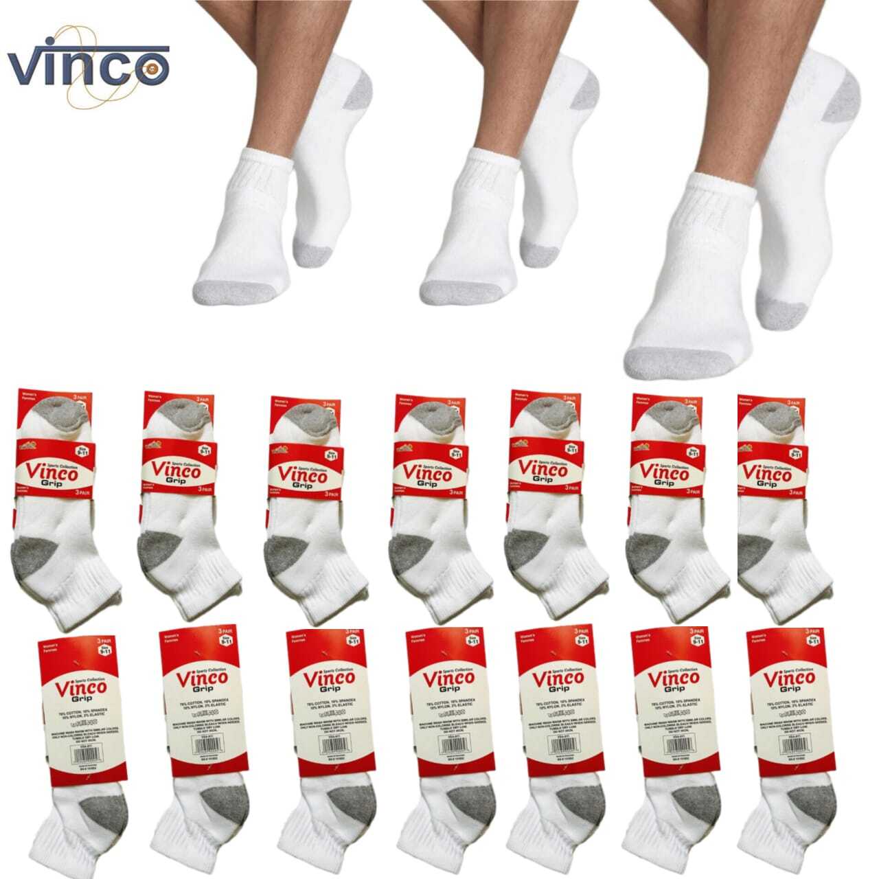 Wholesale bulk lots Ankle Quarter Low Cut Sport Men’s Socks Cotton Size 9-11