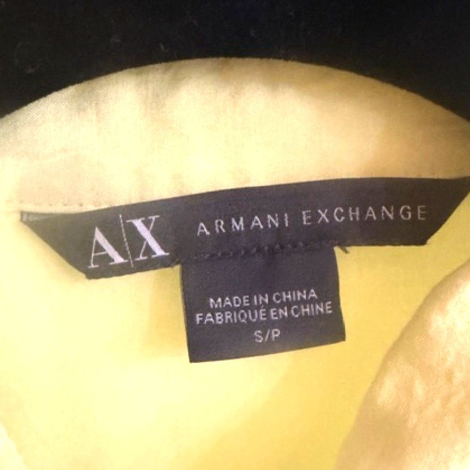 Armani Exchange A|X Sleeveless Blouse Size S Neon Yellow Button Front Top