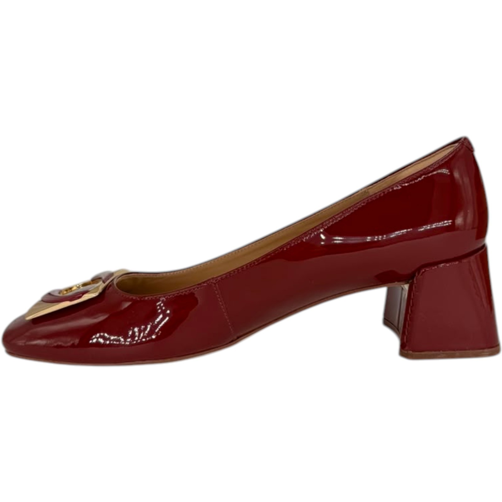 CLARKS Nyta45 Jazz Chestnut Red Shoes Pumps Gold Buckle Women Size 7, 8, 9 NEW